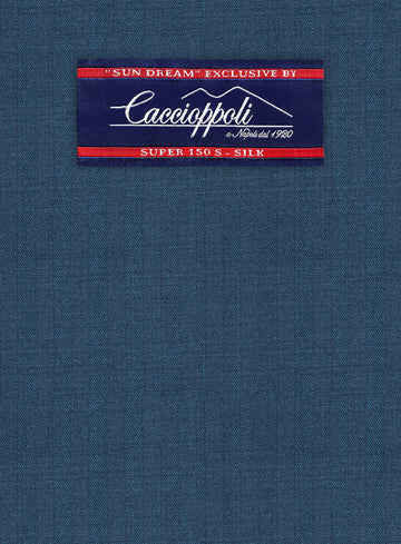 Caccioppoli Sun Dream Isano Blue Wool Pants - StudioSuits