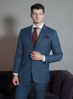 Caccioppoli Sun Dream Isano Blue Wool Suit - StudioSuits