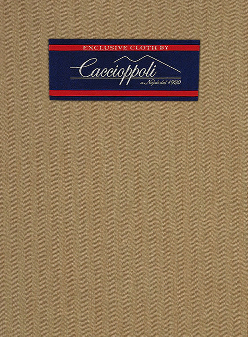 Caccioppoli Sun Dream Itodo Herringbone Wool Silk Jacket - StudioSuits