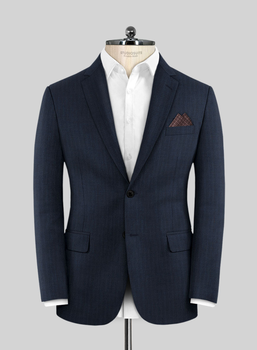 Caccioppoli Sun Dream Kiki Blue Wool Silk Jacket - StudioSuits