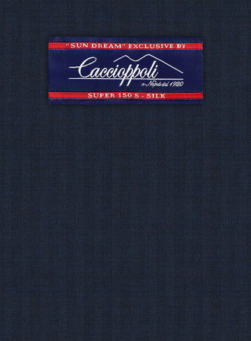 Caccioppoli Sun Dream Kiki Blue Wool Silk Suit - StudioSuits