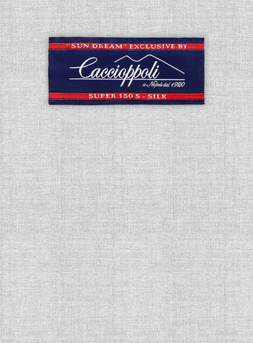 Caccioppoli Sun Dream Light Gray Wool Silk Jacket - StudioSuits