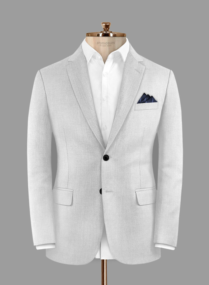 Caccioppoli Sun Dream Light Gray Wool Silk Jacket - StudioSuits