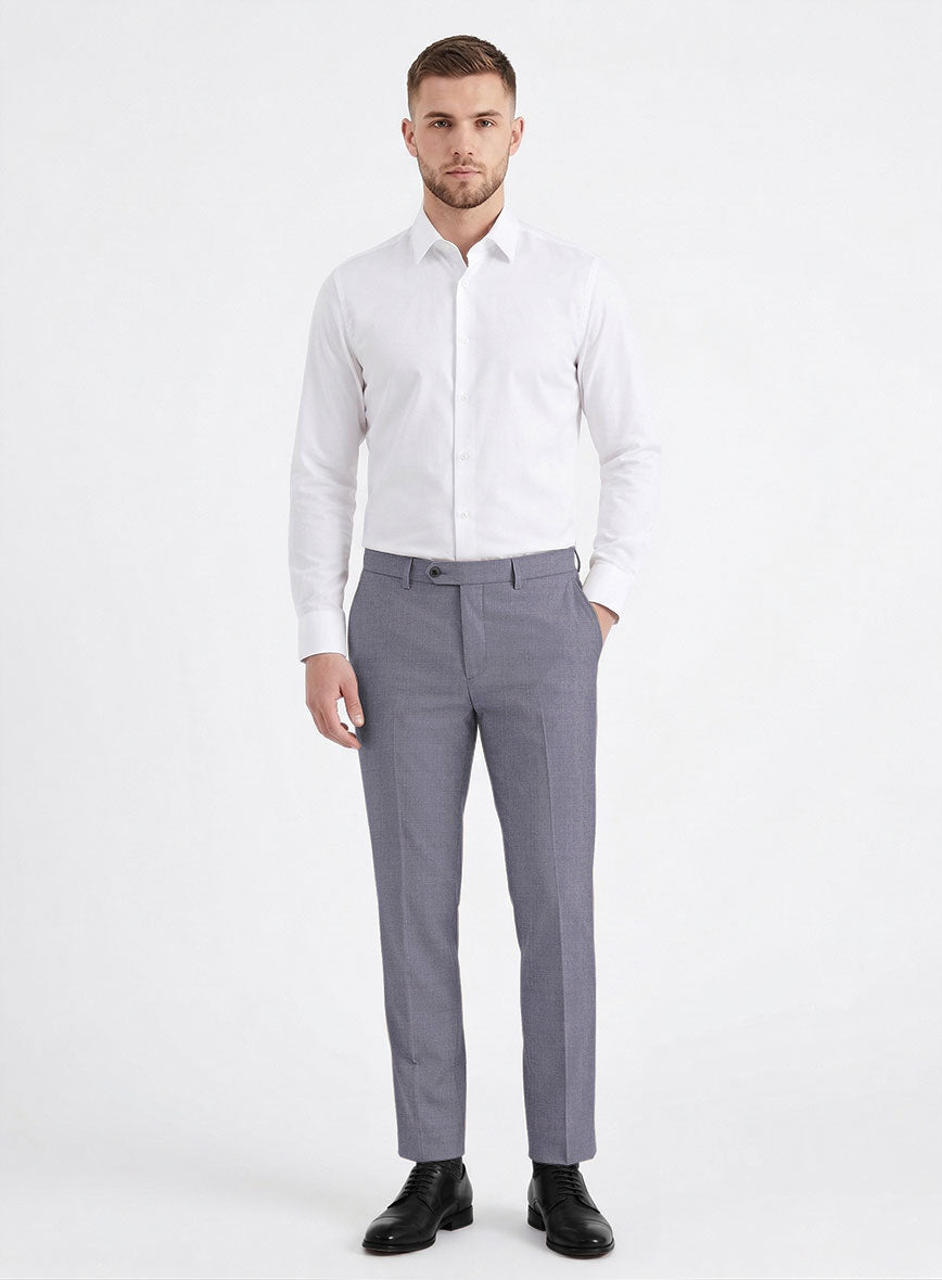 Caccioppoli Sun Dream Light Pastel Purple Wool Silk Pants - StudioSuits