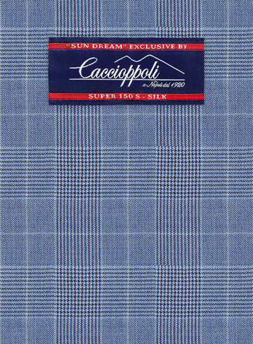 Caccioppoli Sun Dream Lisarn Blue Wool Silk Jacket - StudioSuits