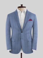 Caccioppoli Sun Dream Lisarn Blue Wool Silk Jacket - StudioSuits