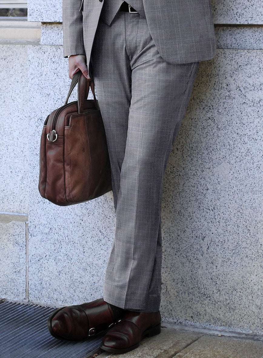 Caccioppoli Sun Dream Majoli Glen Wool Silk Suit - StudioSuits