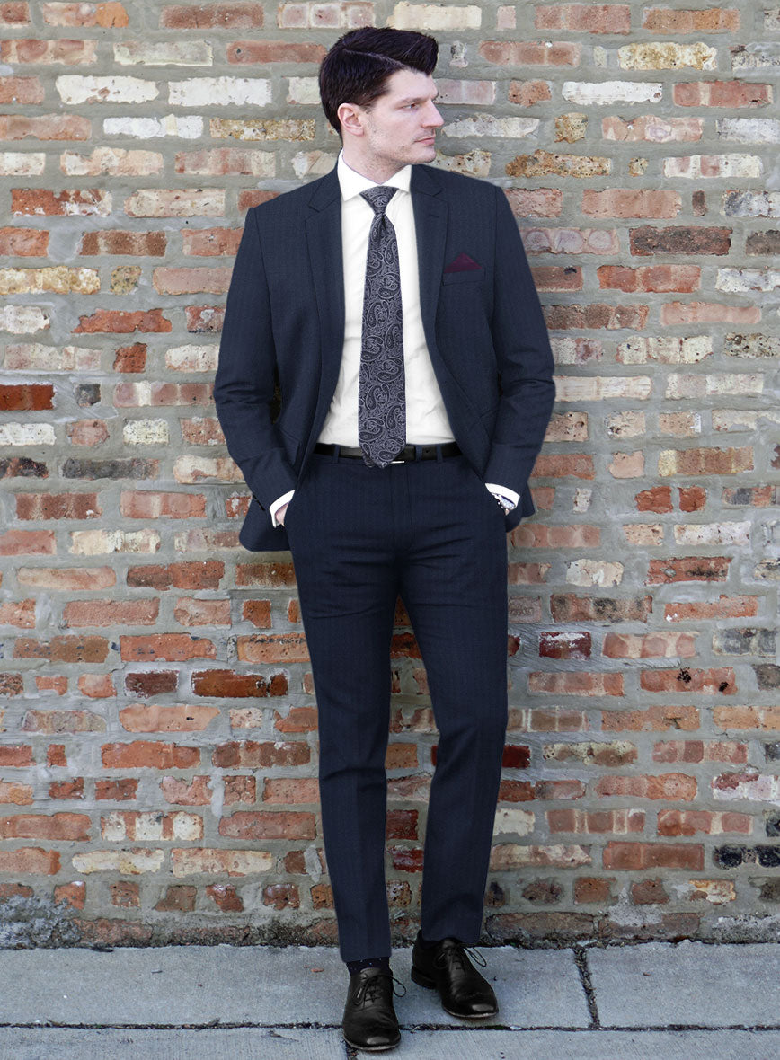 Caccioppoli Sun Dream Rogio Blue Wool Silk Suit - StudioSuits