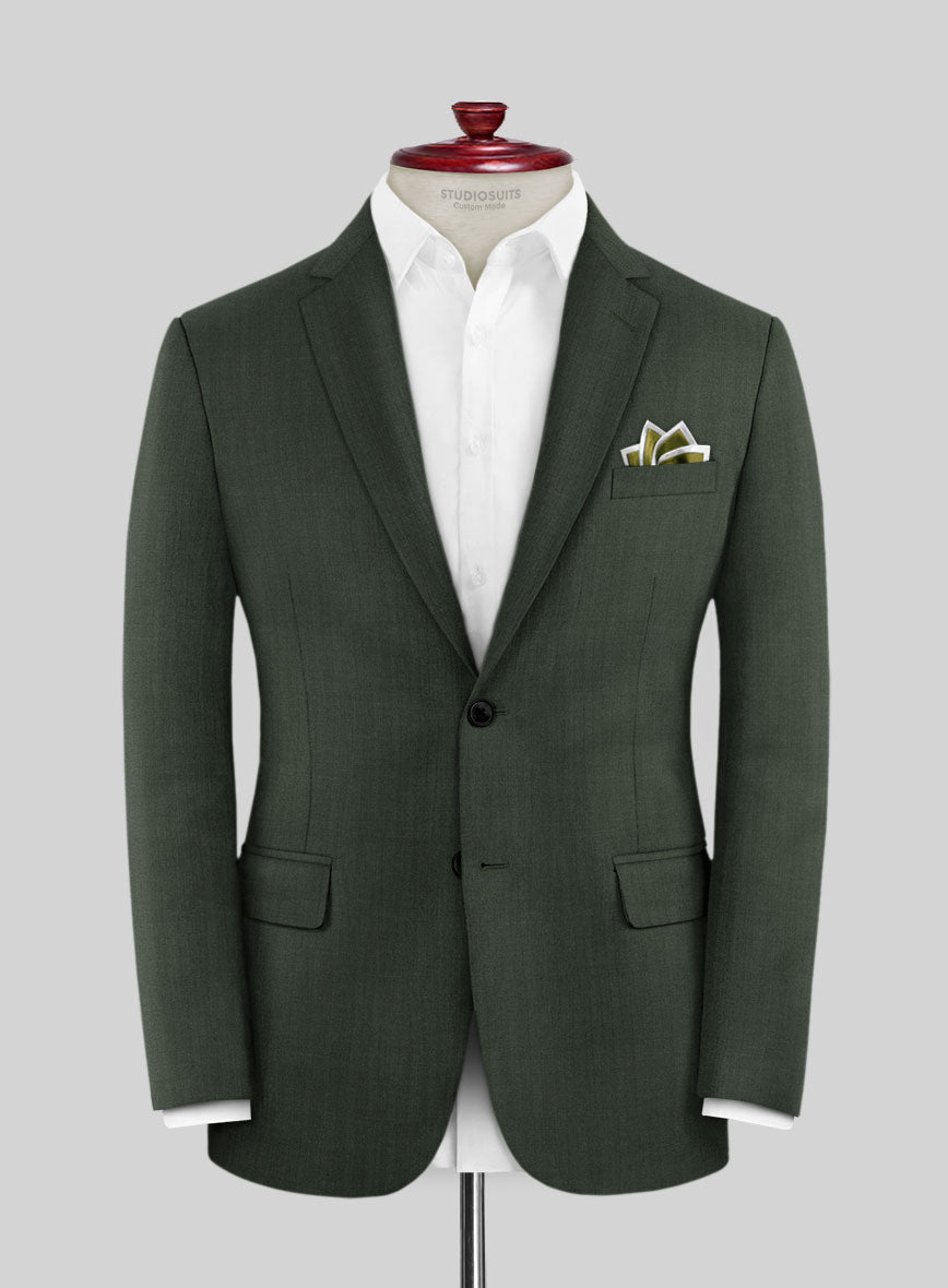 Caccioppoli Sun Dream Siuco Green Wool Suit - StudioSuits
