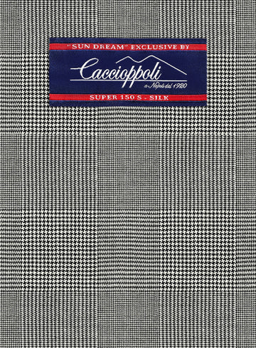 Caccioppoli Sun Dream Spiro Black Wool Silk Jacket - StudioSuits