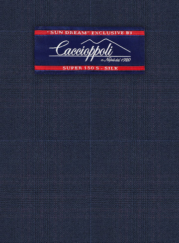 Caccioppoli Sun Dream Brinco Blue Wool Silk Jacket - StudioSuits