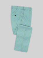 Caccioppoli Sun Dream Aqua Blue Wool Silk Pants - StudioSuits