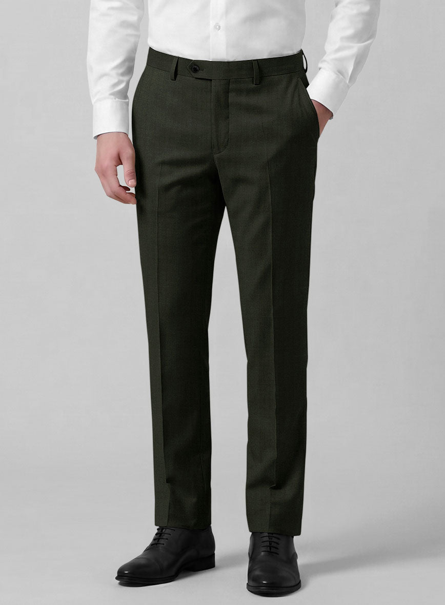 Caccioppoli Sun Dream Siuco Green Wool Pants - StudioSuits
