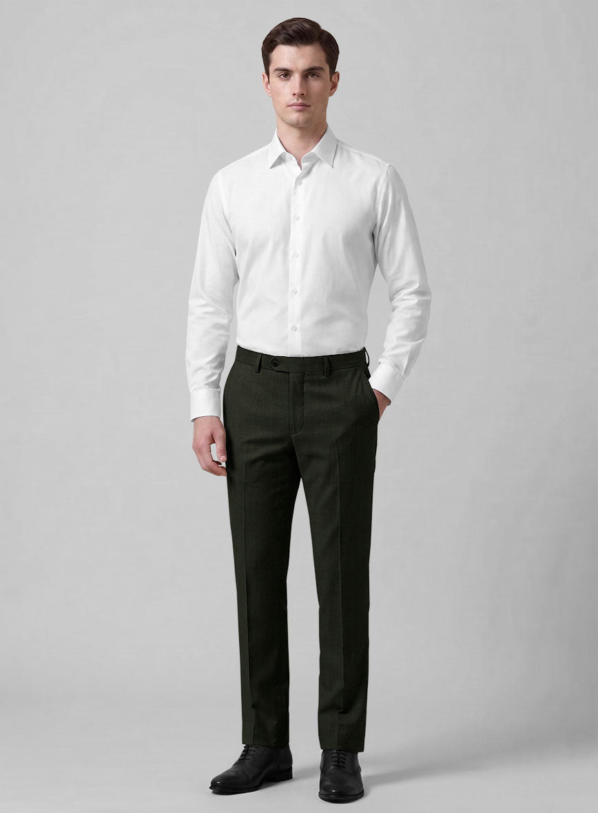 Caccioppoli Sun Dream Siuco Green Wool Pants - StudioSuits