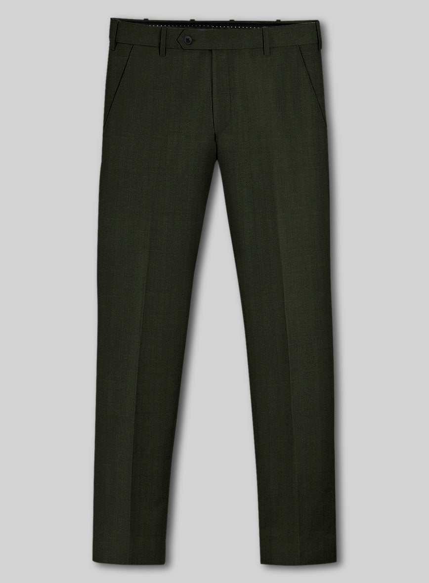 Caccioppoli Sun Dream Siuco Green Wool Pants - StudioSuits