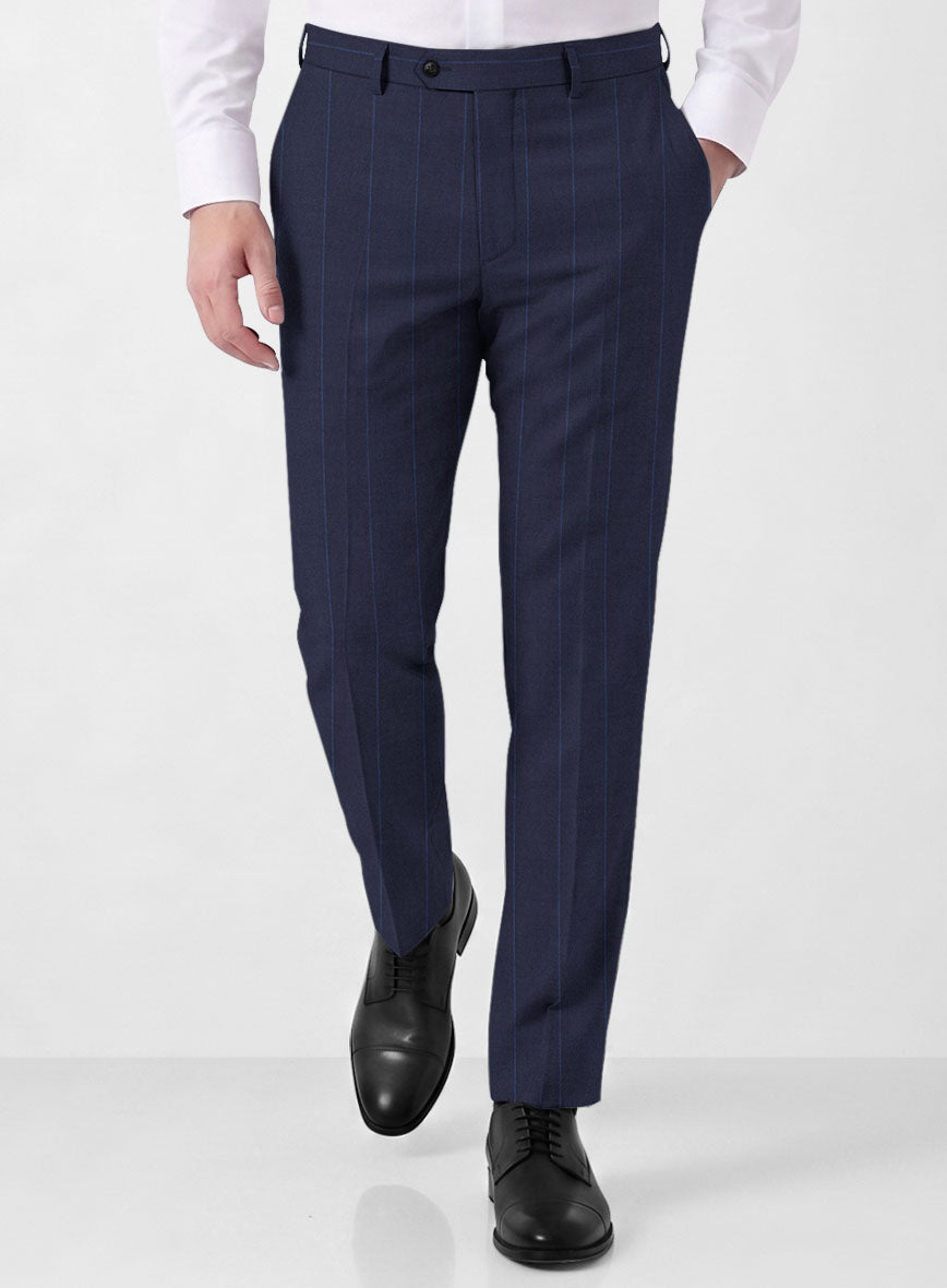 Caccoppoli Sun Dream Colta Blue Wool Silk Suit - StudioSuits