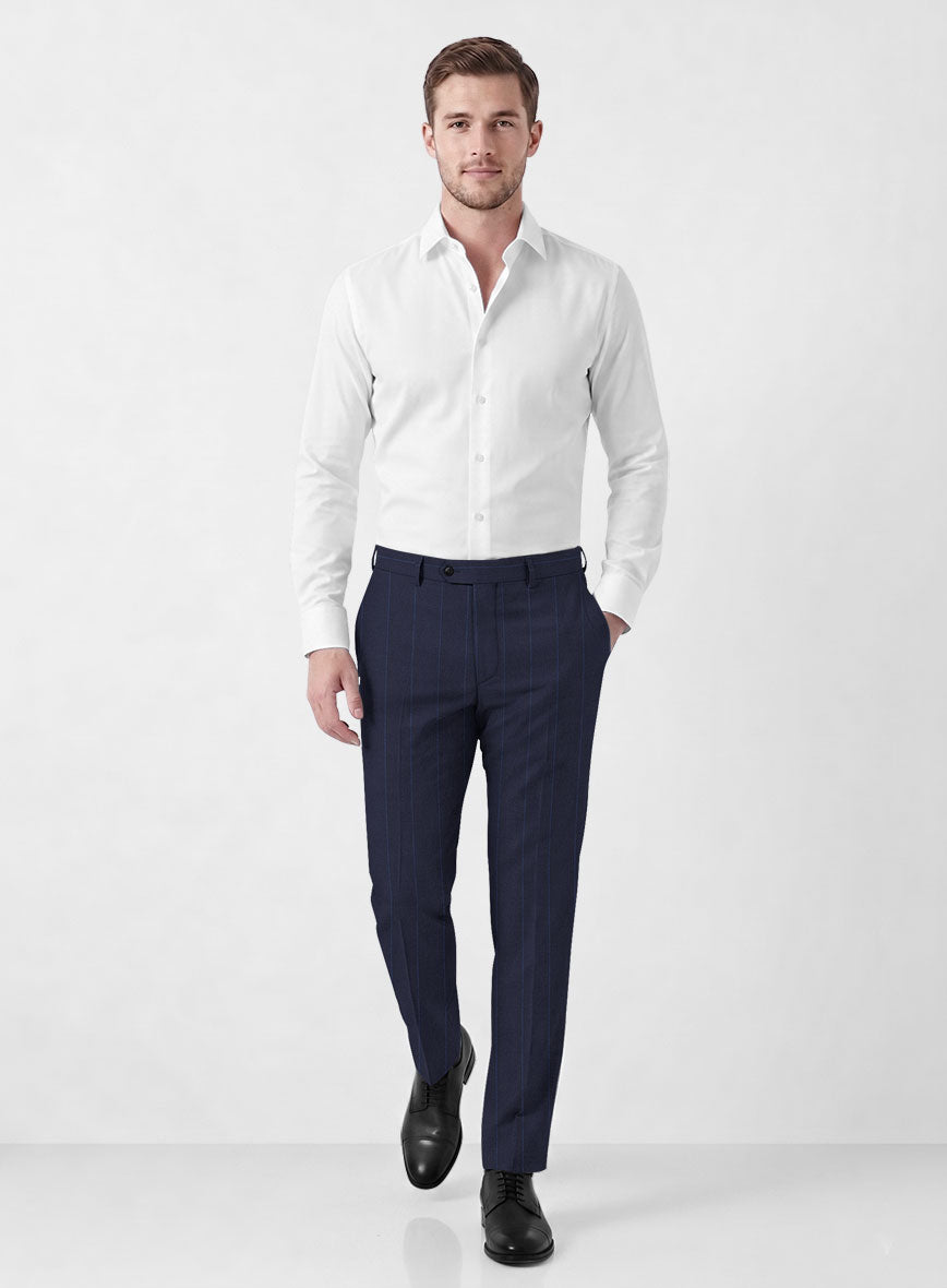 Caccoppoli Sun Dream Colta Blue Wool Silk Suit - StudioSuits