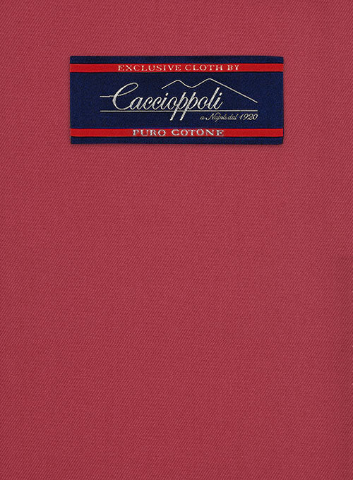 Caccioppoli Cotton Gabardine Tango Red Pants - StudioSuits