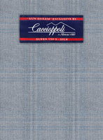 Caccioppoli Sun Dream Quirrt Light Blue Wool Silk Suit - StudioSuits
