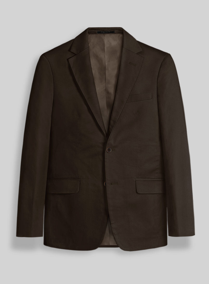 Caffe Brown Stretch Chino Jacket - StudioSuits