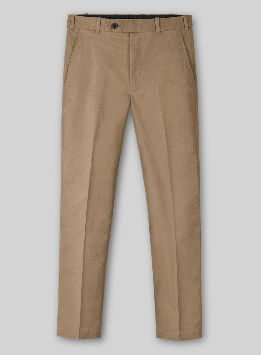 Camel Khaki Stretch Chino Pants - StudioSuits