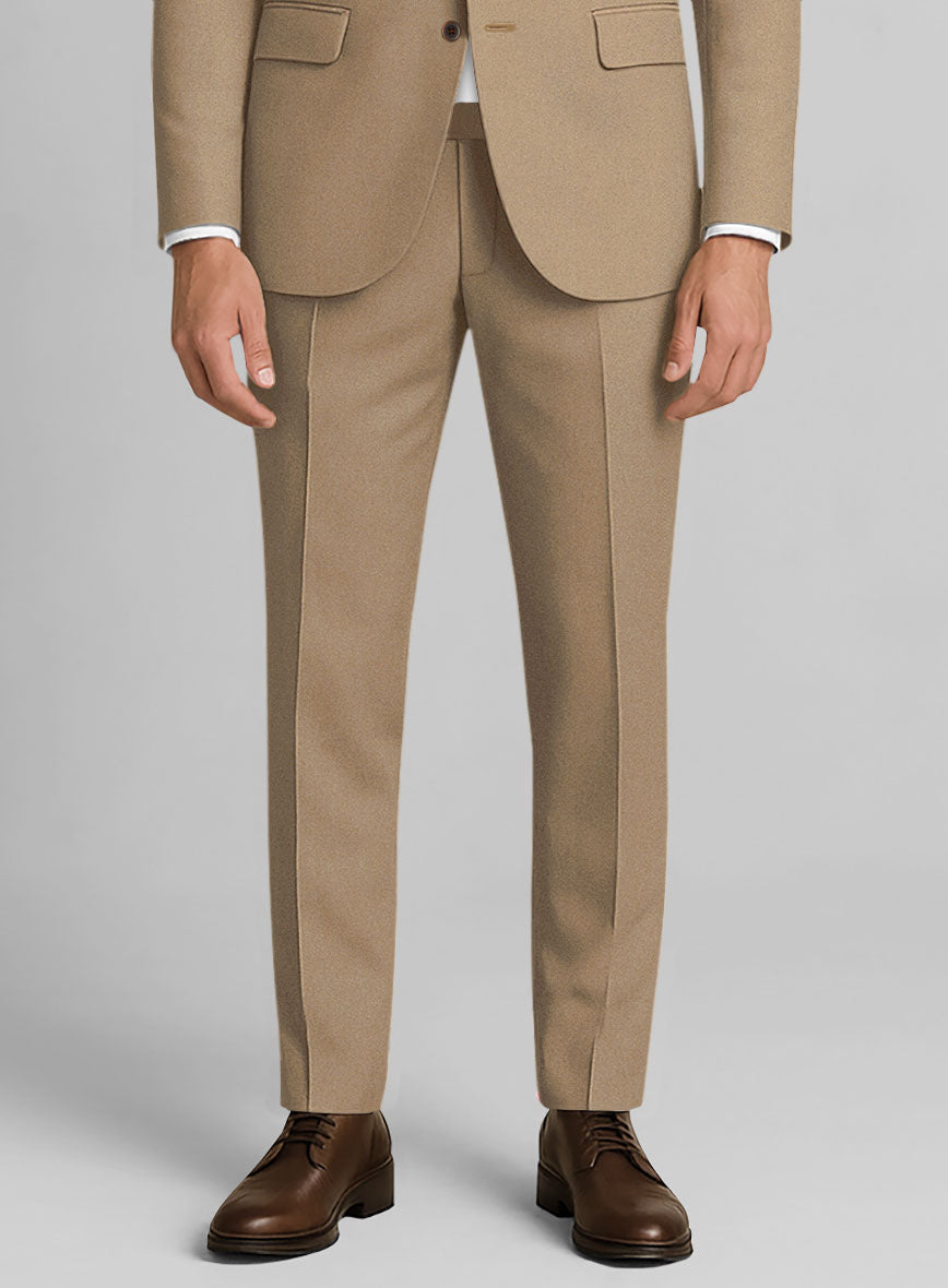 Camel Khaki Stretch Chino Pants - StudioSuits