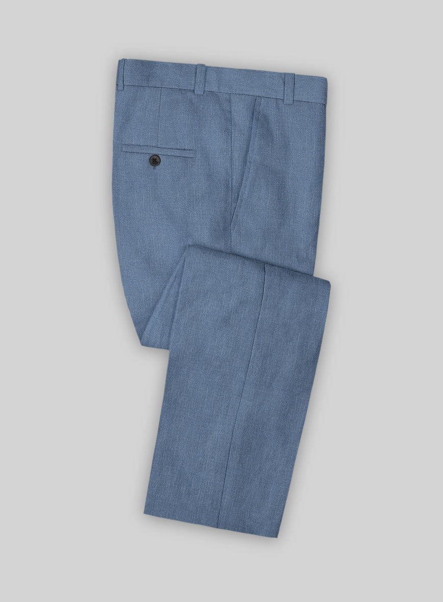 Campari Field Blue Linen Suit - StudioSuits