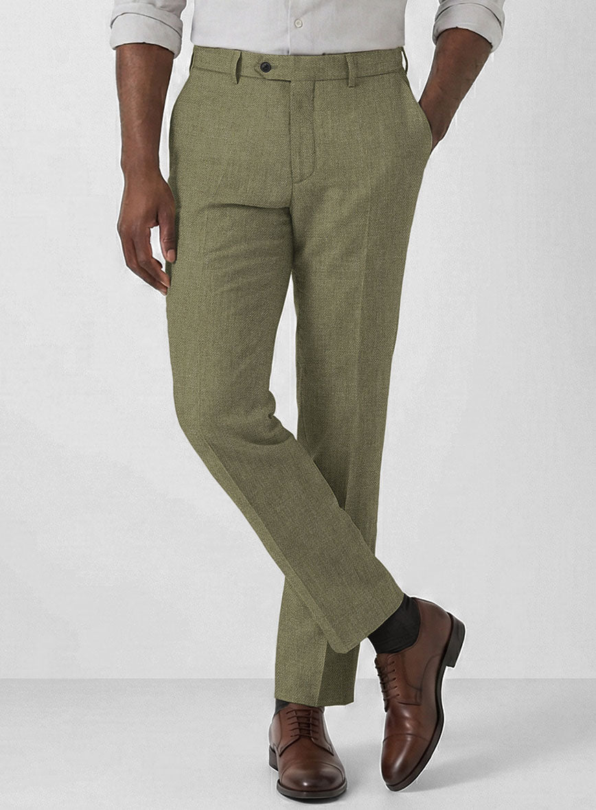 Campari Rustic Green Linen Suit - StudioSuits