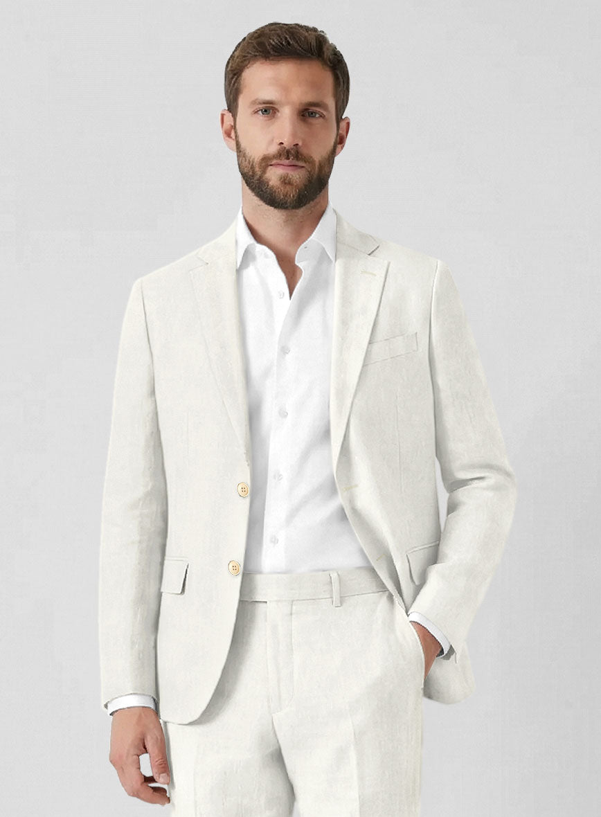 Campari Cream Linen Jacket - StudioSuits