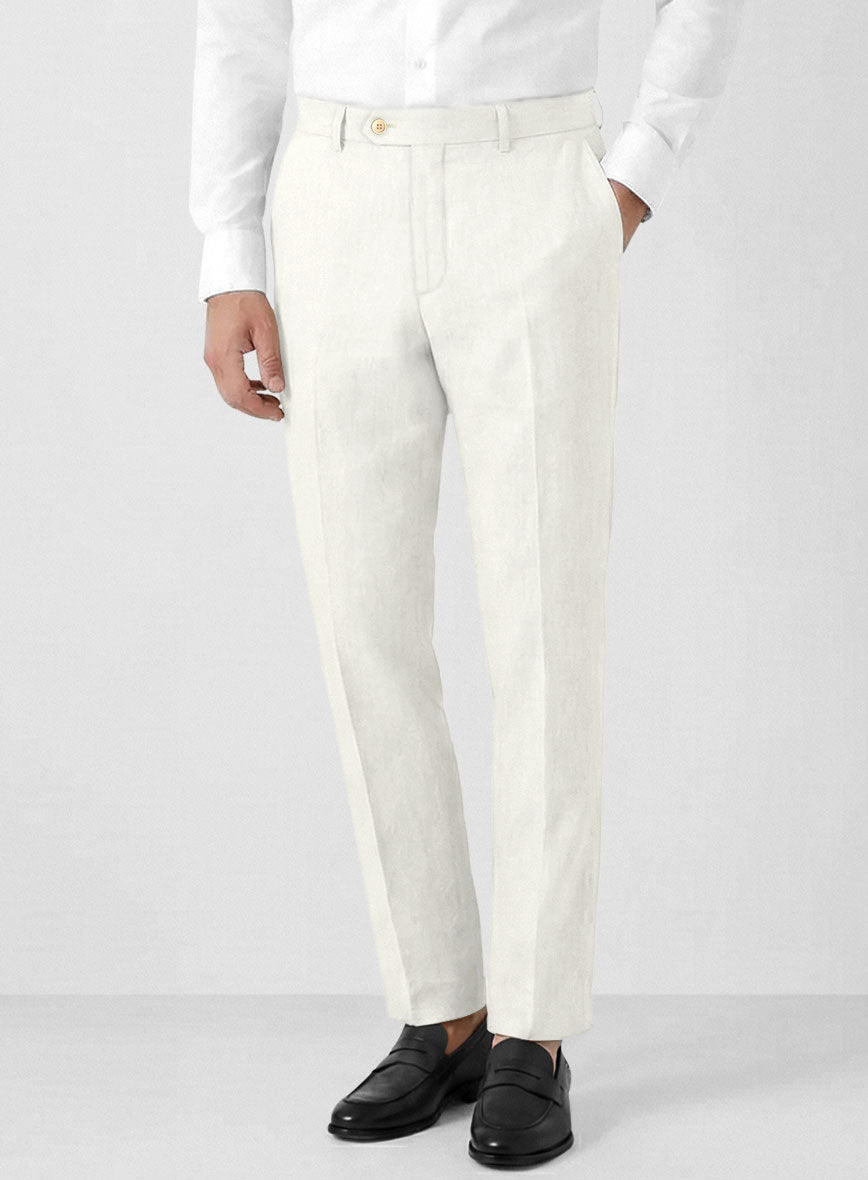 Campari Cream Linen Pants - StudioSuits