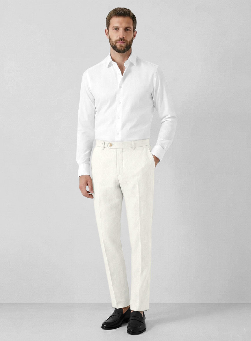 Campari Cream Linen Pants - StudioSuits