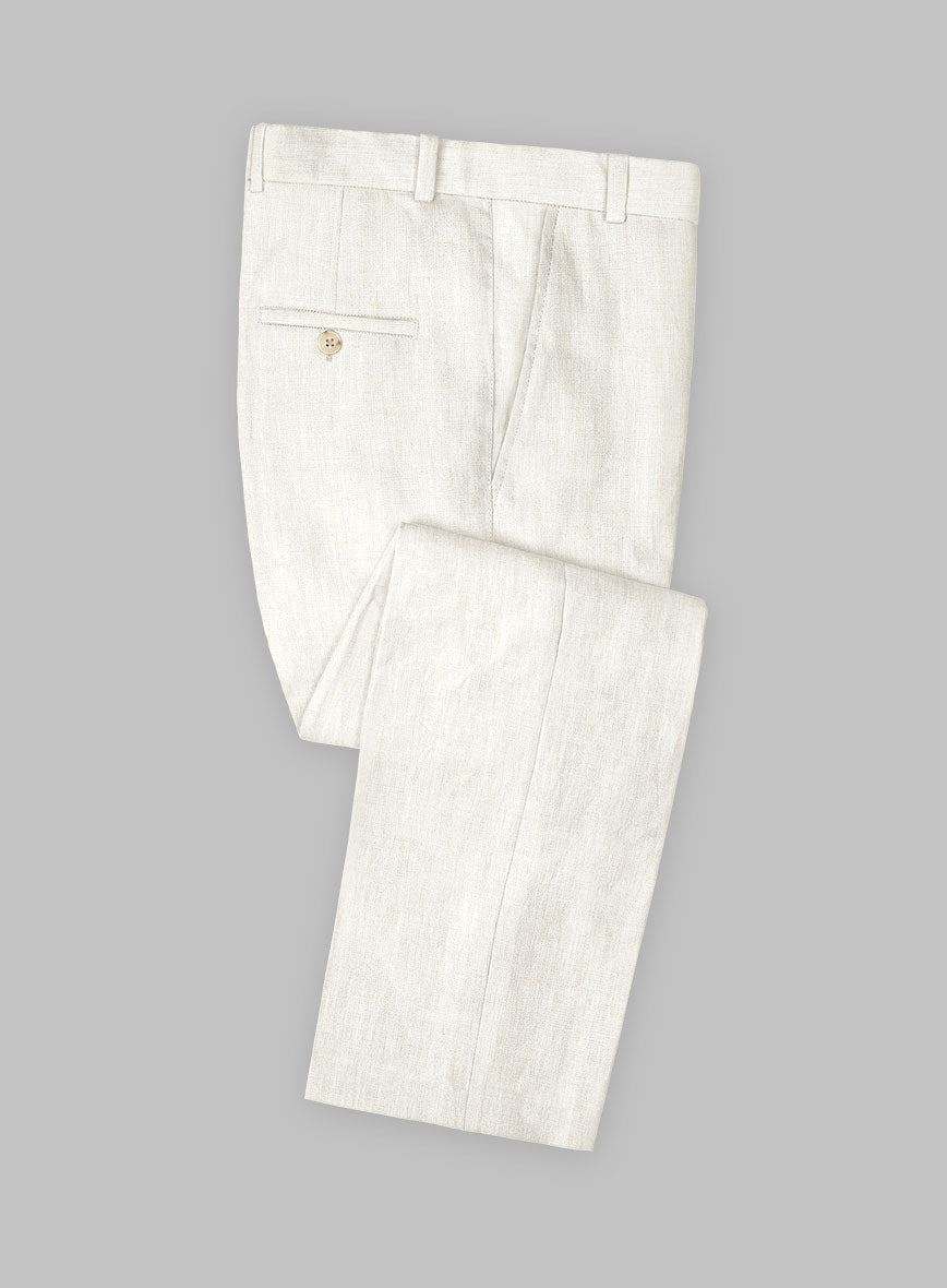 Campari Cream Linen Pants - StudioSuits