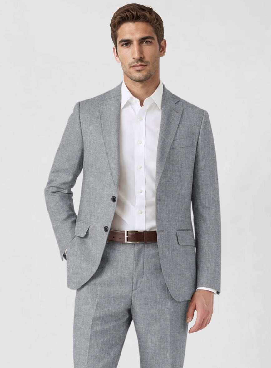 Campari Gray Linen Suit - StudioSuits