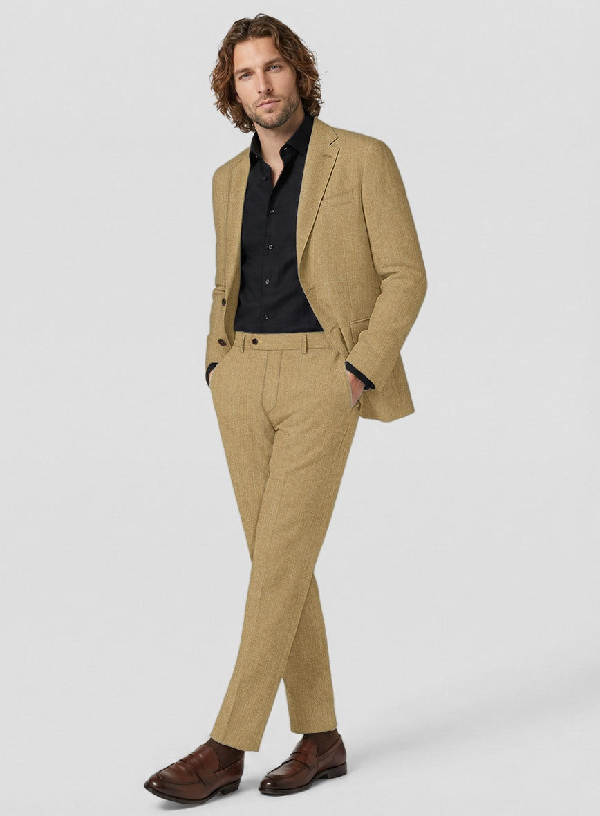 Campari Khaki Linen Suit - StudioSuits