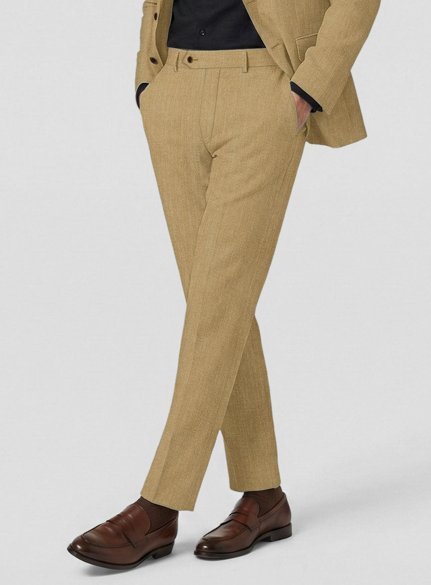 Campari Khaki Linen Pants - StudioSuits