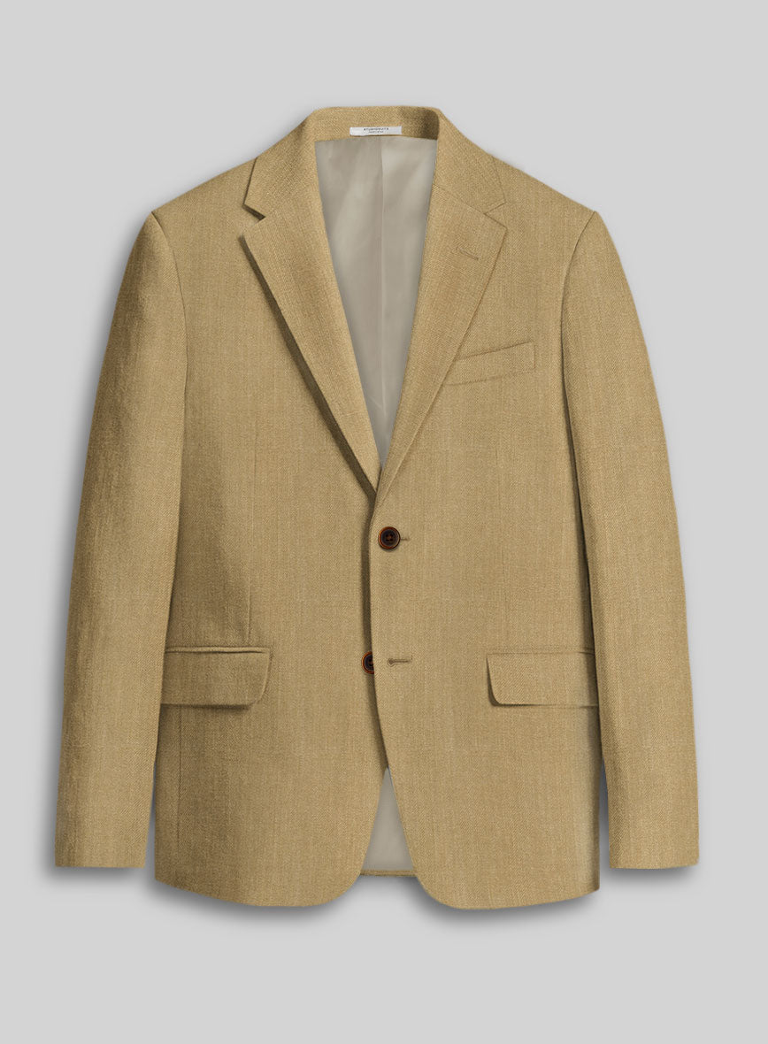 Campari Khaki Linen Jacket - StudioSuits