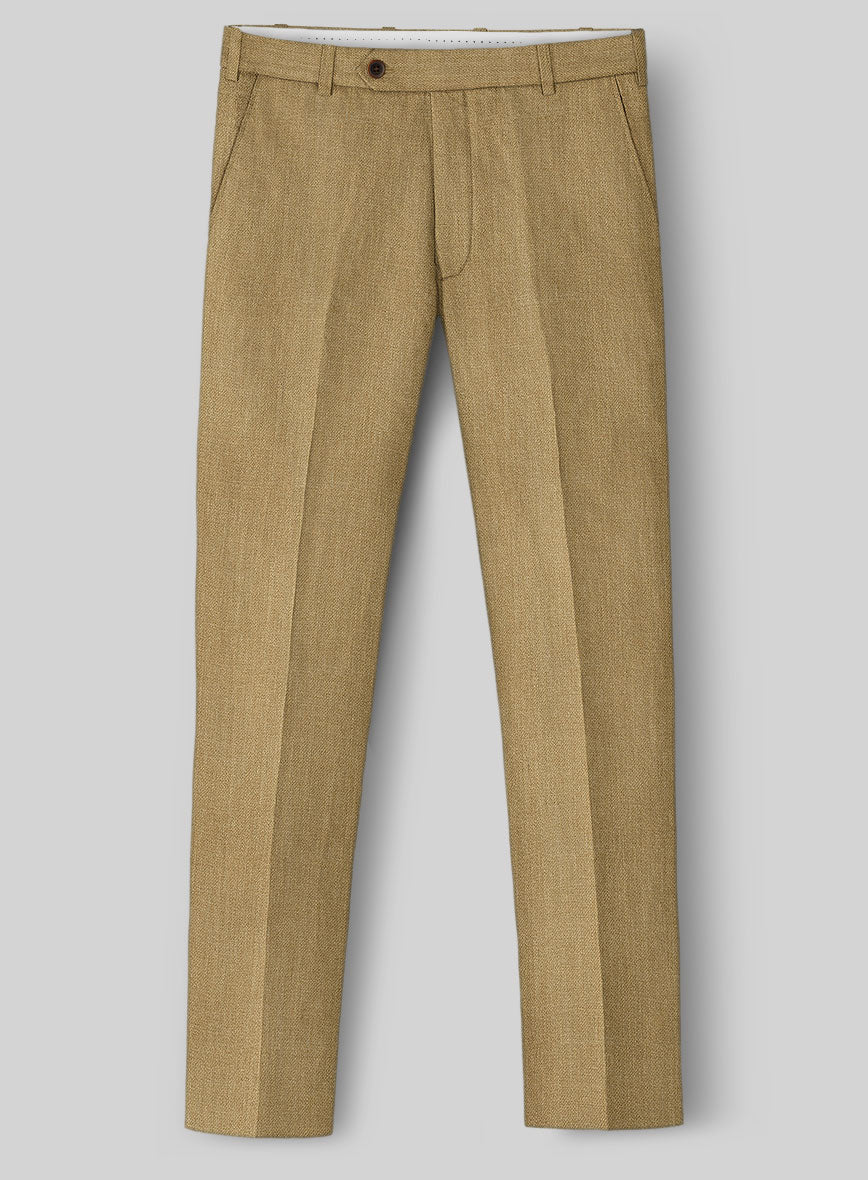 Campari Khaki Linen Pants - StudioSuits