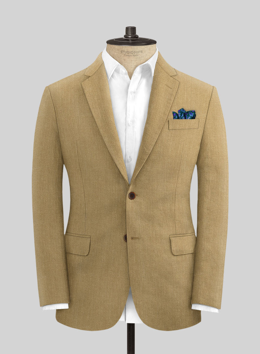 Campari Khaki Linen Suit - StudioSuits