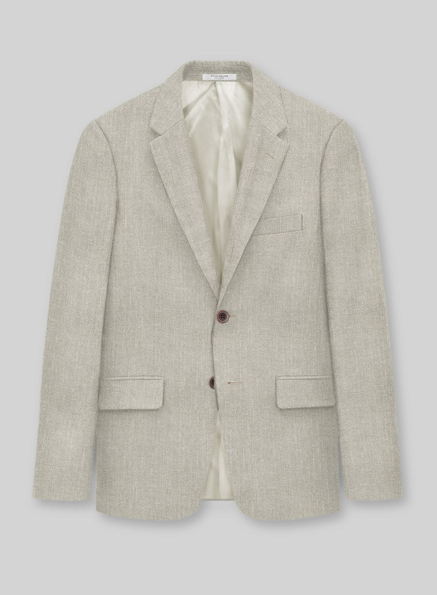Campari Oatmeal Linen Jacket - StudioSuits