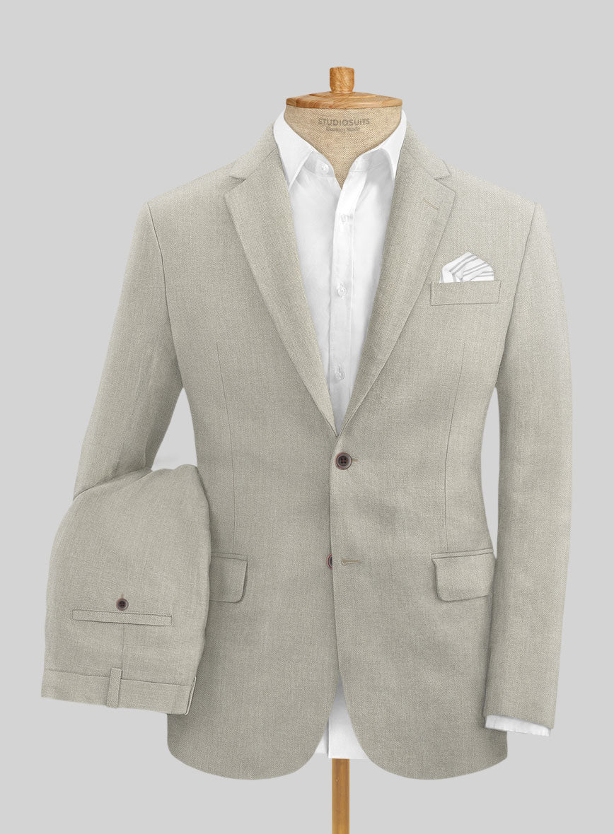 Campari Oatmeal Linen Suit - StudioSuits