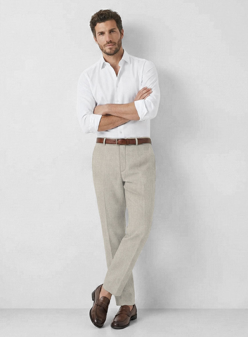 Campari Oatmeal Linen Suit - StudioSuits