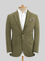 Campari Rustic Green Linen Jacket - StudioSuits