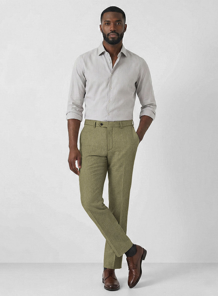 Campari Rustic Green Linen Suit – StudioSuits