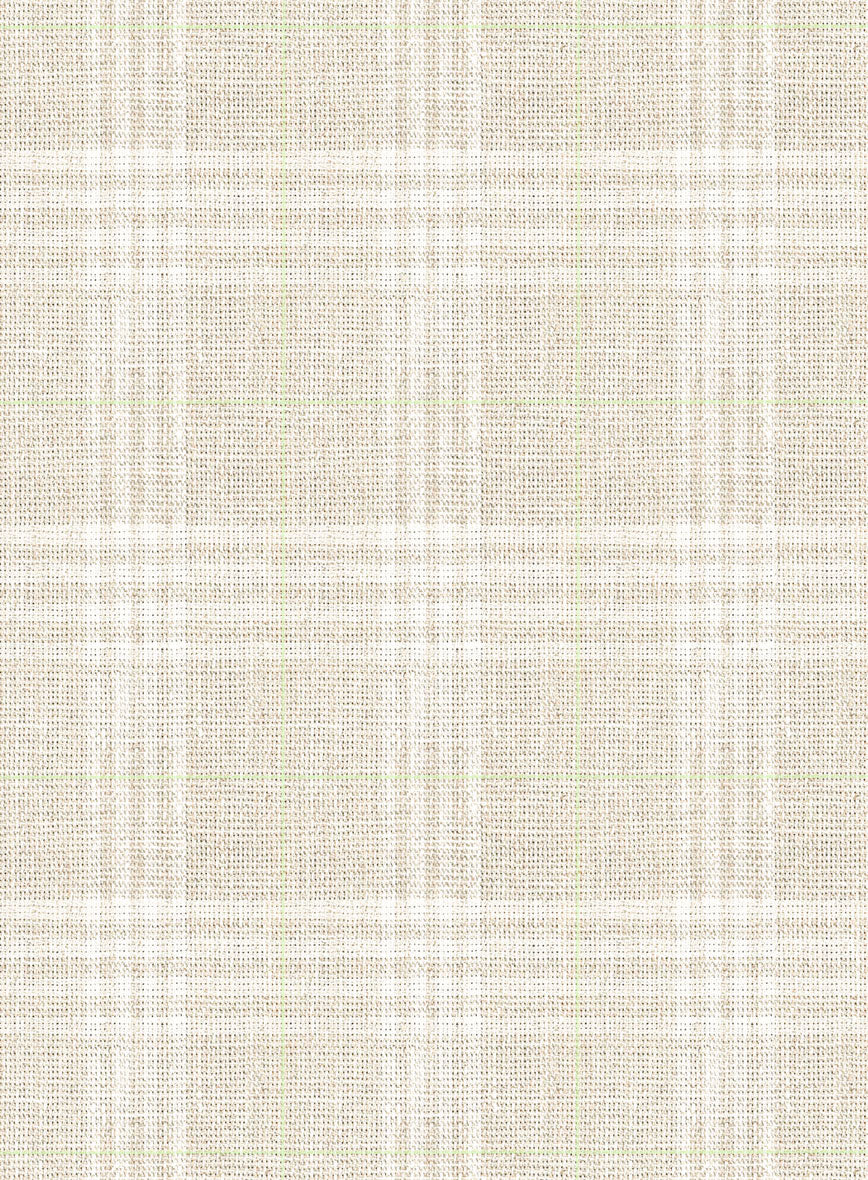 Campari Summer Checks Linen Pants - StudioSuits