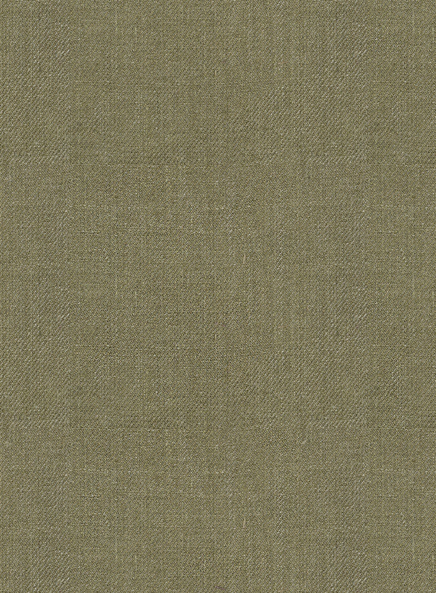 Campari Rustic Green Linen Pants - StudioSuits