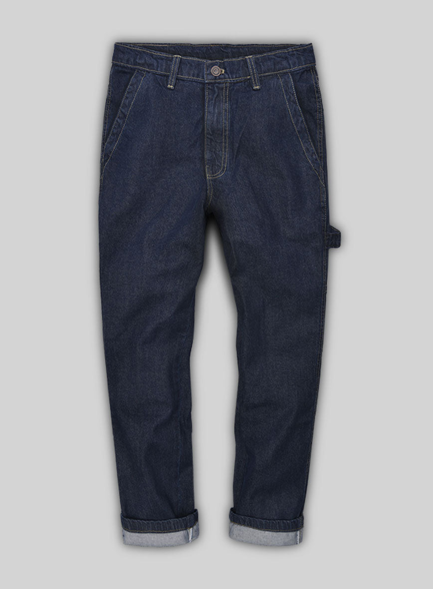Carpenter Style Cargo Denim Jeans - StudioSuits