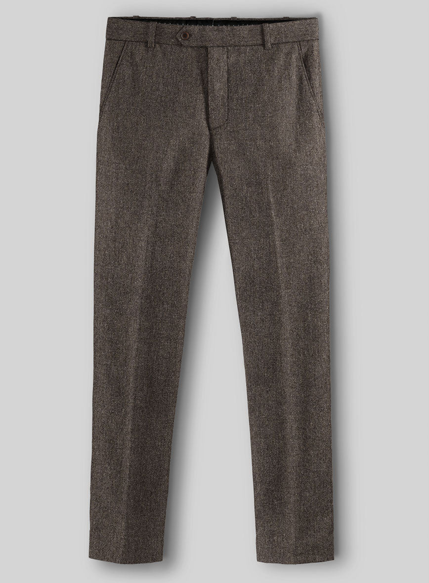 Carre Brown Tweed Double Breasted Suit - StudioSuits