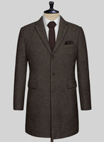 Carre Brown Tweed Overcoat - StudioSuits