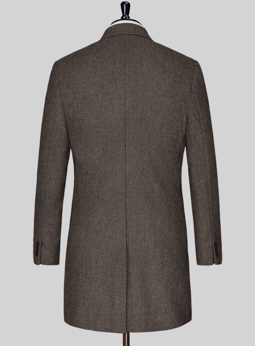 Carre Brown Tweed Overcoat - StudioSuits