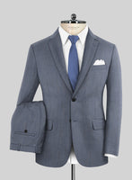 Cavalry Twill Blue Wool Suit - StudioSuits